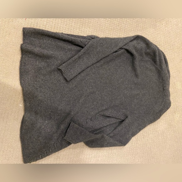 White + Warren gray open front cardigan.  Size XS - Picture 2 of 5